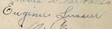 Signature de Eugenie Lussier: 10 juillet 1901 Signature de Eugenie Lussier: 10 juillet 1901