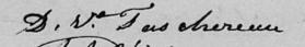 Signature de D. Ve. Taschereau: premier juin 1817 Signature de D. Ve. Taschereau: premier juin 1817