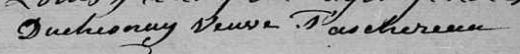Signature de Duchesnay Veuve Taschereau: 17 février 1820 Signature de Duchesnay Veuve Taschereau: 17 février 1820