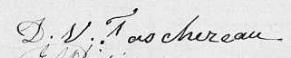 Signature de D. V. Taschereau: 26 novembre 1827 Signature de D. V. Taschereau: 26 novembre 1827