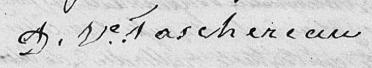 Signature de D. Ve. Taschereau: 20 août 1831 Signature de D. Ve. Taschereau: 20 août 1831