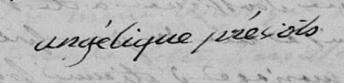 Signature de Angélique Prévots: 28 avril 1812 Signature de Angélique Prévots: 28 avril 1812
