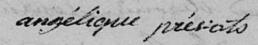 Signature de Angélique Prévots: 26 mars 1813 Signature de Angélique Prévots: 26 mars 1813