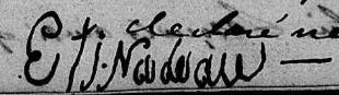 Signature de Eti. Nadeau: 25 septembre 1807 Signature de Eti. Nadeau: 25 septembre 1807
