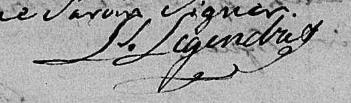 Signature de Ls. Legendre: 8 avril 1808 Signature de Ls. Legendre: 8 avril 1808