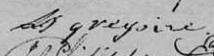 Signature de Ls Gregoire: 5 février 1821 Signature de Ls Gregoire: 5 février 1821