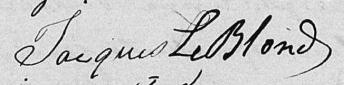Signature de Jacques LeBlond: 30 septembre 1826 Signature de Jacques LeBlond: 30 septembre 1826