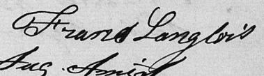 Signature de Frans Langlois: 30 septembre 1826 Signature de Frans Langlois: 30 septembre 1826