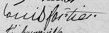Signature de Louis Fortier: 30 septembre 1826 Signature de Louis Fortier: 30 septembre 1826
