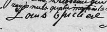 Signature de Louis Epictiere: 5 octobre 1827 Signature de Louis Epictiere: 5 octobre 1827