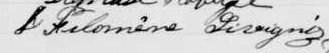 Signature de D Filomene Sevigniy: 29 février 1888