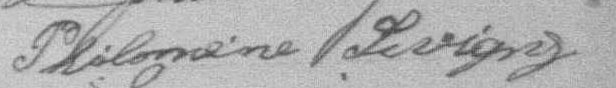 Signature de Philomene Sevigny: 24 juin 1891