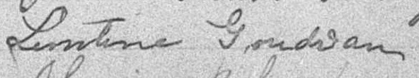 Signature de Leontine Goudreau: 10 octobre 1898 Signature de Leontine Goudreau: 10 octobre 1898