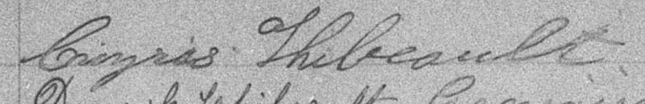 Signature de Criyras Thibeault: 10 octobre 1898 Signature de Criyras Thibeault: 10 octobre 1898