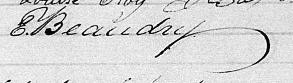 Signature de E. Beaudry: 4 juin 1835 Signature de E. Beaudry: 4 juin 1835