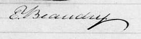 Signature de E. Beaudry: 9 juin 1835 Signature de E. Beaudry: 9 juin 1835