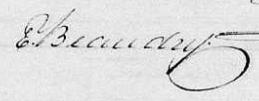 Signature de E. Beaudry: 12 juin 1836 Signature de E. Beaudry: 12 juin 1836