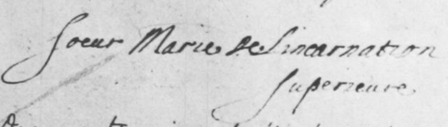 Signature de Marie de L'Incarnation: Signature de Marie de L'Incarnation: