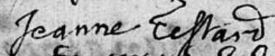 Signature de Jeanne Testard: 1661