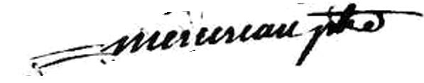 Signature de Mercereau, ptre: Signature de Mercereau, ptre: