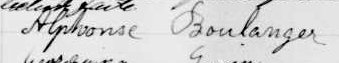 Signature d'Alphonse Boulanger: 14 juillet 1890