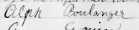 Signature d'Alph Boulanger: 23 mai 1904