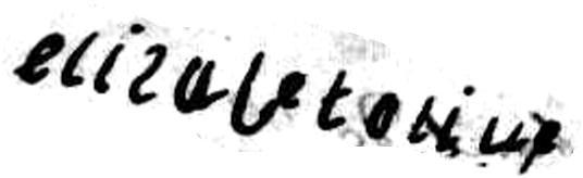 Signature d'Elizabet Olivie: Signature d'Elizabet Olivie: