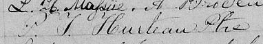 Signature de P. T. Hurteau Ptre: 19 juin 1849 Signature de P. T. Hurteau Ptre: 19 juin 1849