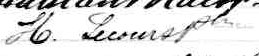Signature de H. Lecours ptre: 21 janvier 1863 Signature de H. Lecours ptre: 21 janvier 1863