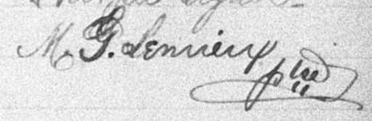 Signature de M. G. Lemieux ptre: 15 juillet 1898