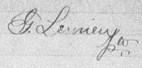 Signature de G. Lemieux, ptre: 20 juillet 1898