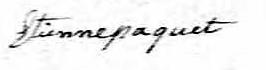 Signature de Etienne Paquet: 23 février 1827 Signature de Etienne Paquet: 23 février 1827