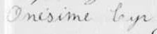 Signature d'Onésime Cyr: 8 août 1911