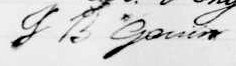 Signature de J B gouin: 15 juillet 1895