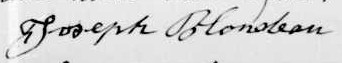 Signature de Joseph Blondeau: SJW191111 Signature de Joseph Blondeau: SJW191111
