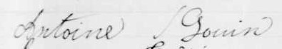 Signature d'Antoine S Gouin: 5 octobre 1903 Signature d'Antoine S Gouin: 5 octobre 1903