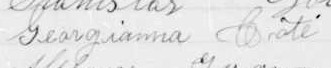 Signature ed Georgianna Côté: 22 août 1909 Signature ed Georgianna Côté: 22 août 1909