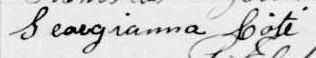 Signature de Georgianna Côté: 15 septembre 1910 Signature de Georgianna Côté: 15 septembre 1910