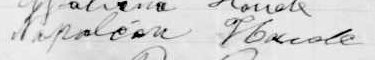 Signature de Napoléon Houde: 23 mai 1882 Signature de Napoléon Houde: 23 mai 1882