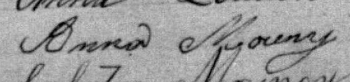 Signature de Anna Moreny: 14 octobre 1879 Signature de Anna Moreny: 14 octobre 1879