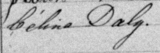 Signature de Célina Daly: 6 avril 1875 Signature de Célina Daly: 6 avril 1875