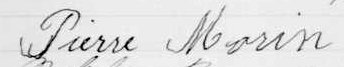 Signature de Pierre Morin: Signature de Pierre Morin: